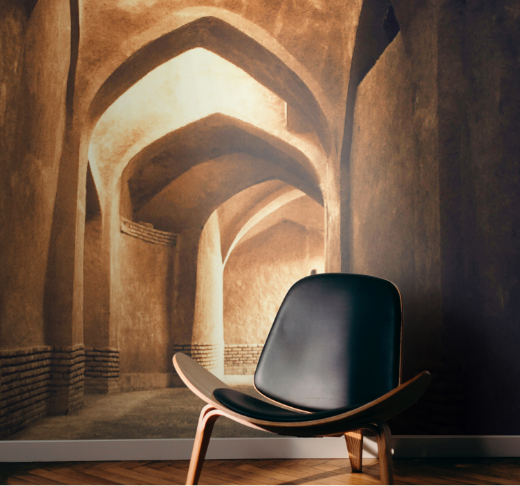 Gün batımı görünümü 3d portal 3d duvar kağıdı - TenStickers