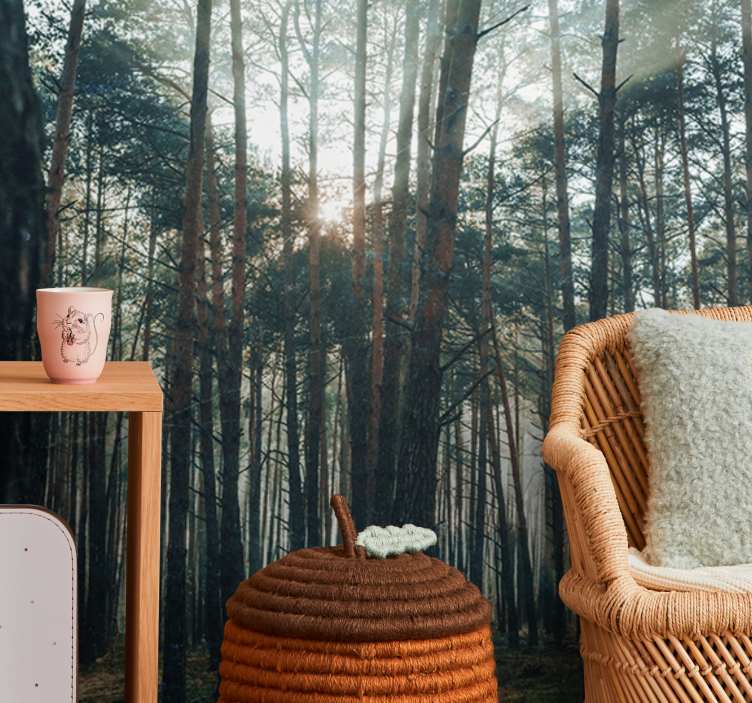 Güzel çam ormanı duvar resmi - TenStickers