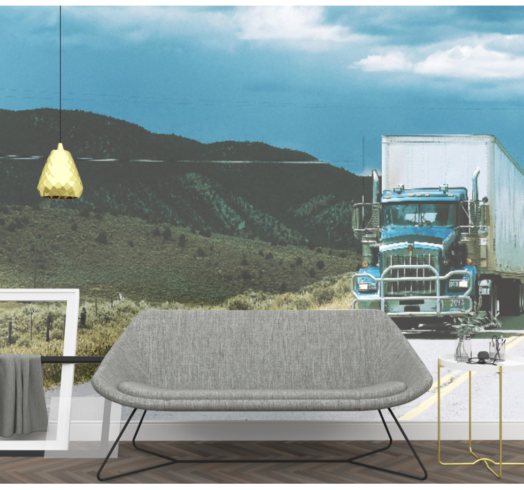 Güzel manzarada kamyon duvar kağıdı - TenStickers