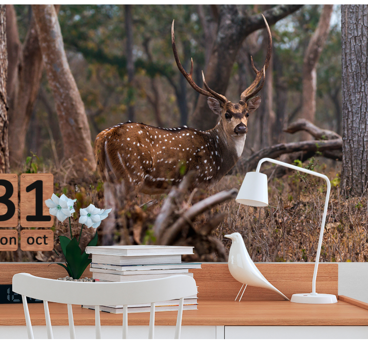 Hayvan duvar resim elegant benekli geyik - TenStickers