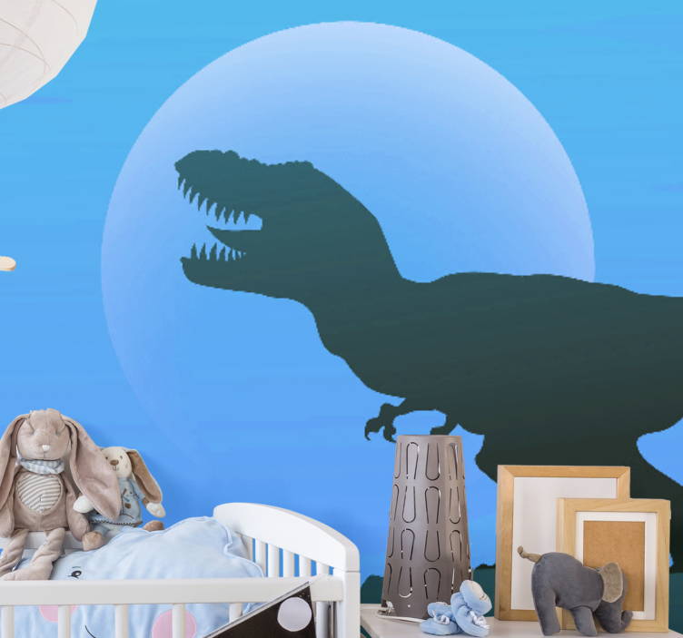 Hayvan duvar resim tyrannosaurus rex silueti - TenStickers