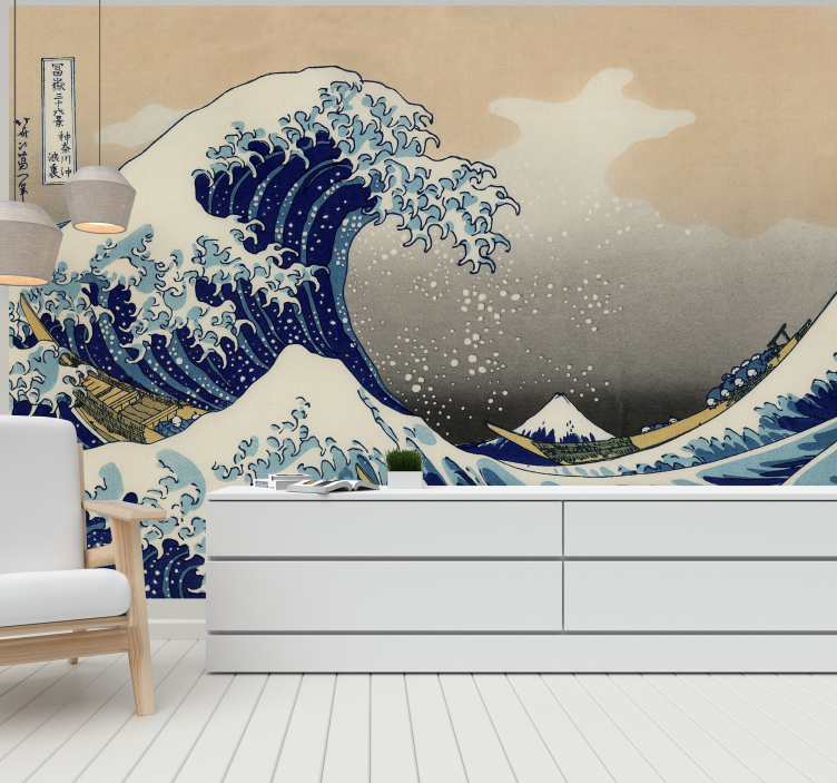 Hokusai dalga klasik sanat duvar resmi - TenStickers