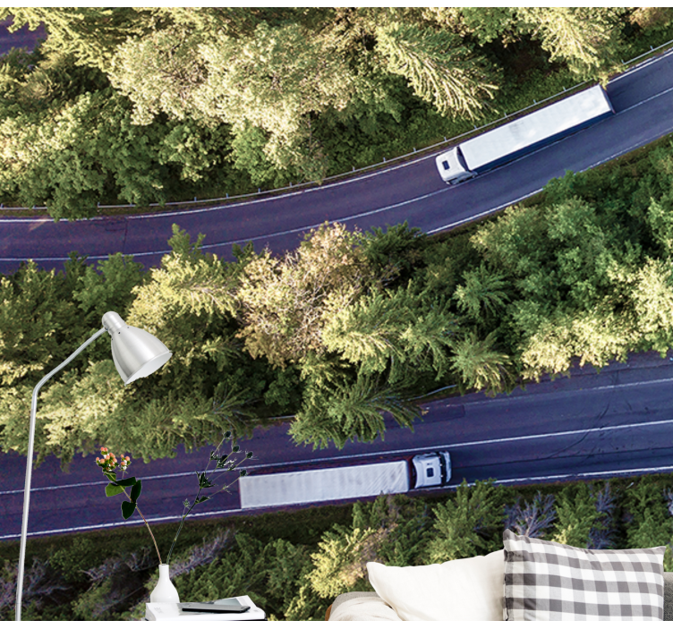 Kamyon kuş bakışı duvar resmi - TenStickers