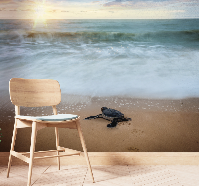 Kaplumbağa deniz kenarı hayvan duvar resmi - TenStickers