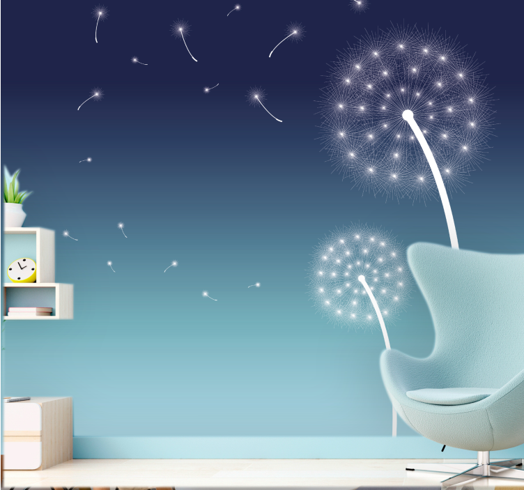 Karahindiba duvar resim - nazik karahindiba esintisi - TenStickers