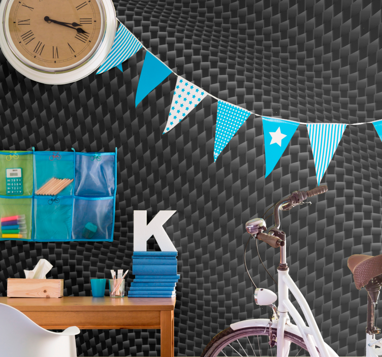 Karbon fiber 3d duvar resmi - TenStickers