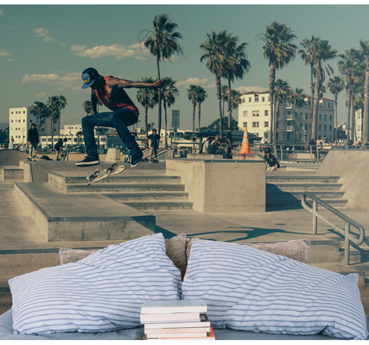 Kentsel sanat duvar resmi - kaykaycı aksiyon halinde - TenStickers