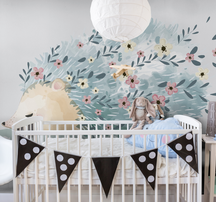 Yatak odası için kirpi sanat duvar resimleri - TenStickers