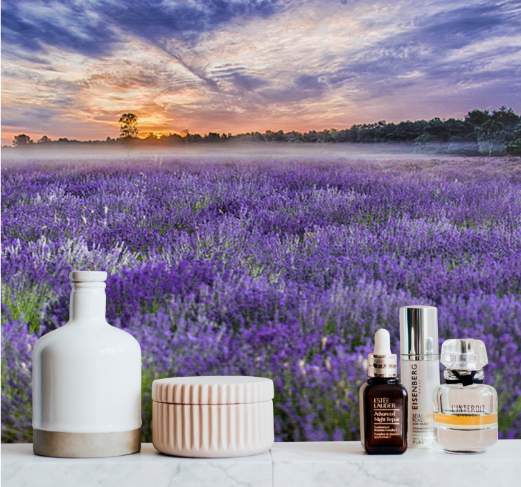 Lavanta alan renkleri doğa duvar kağıdı - TenStickers