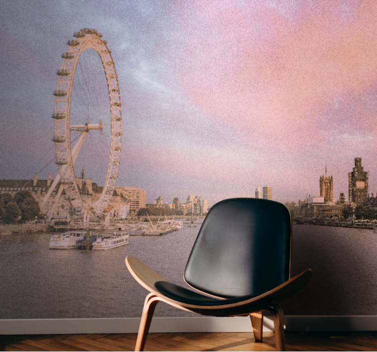 Londra duvar resmi london eye manzarası - TenStickers