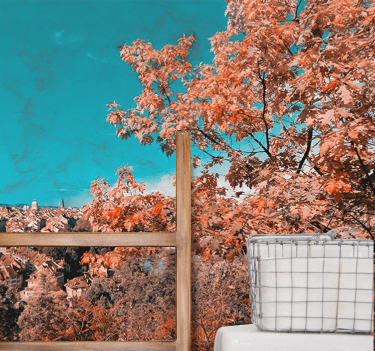 Manzara duvar resim canlı sonbahar manzarası - TenStickers