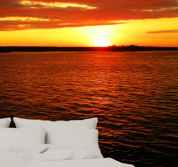 Manzara duvar resim okyanusun Üzerindeki alacakaranlık - TenStickers