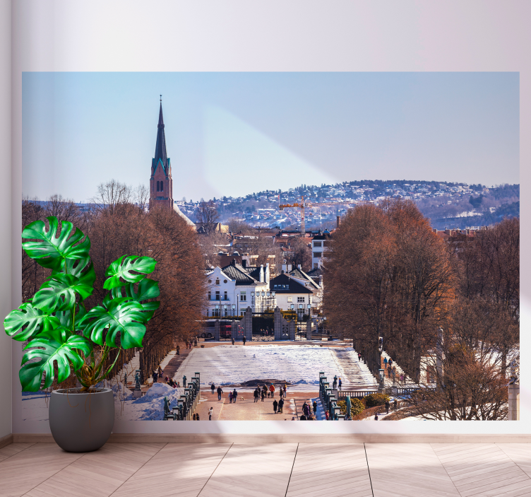 Görsel şehir caddesi şehir ve ülke duvar resim - TenStickers