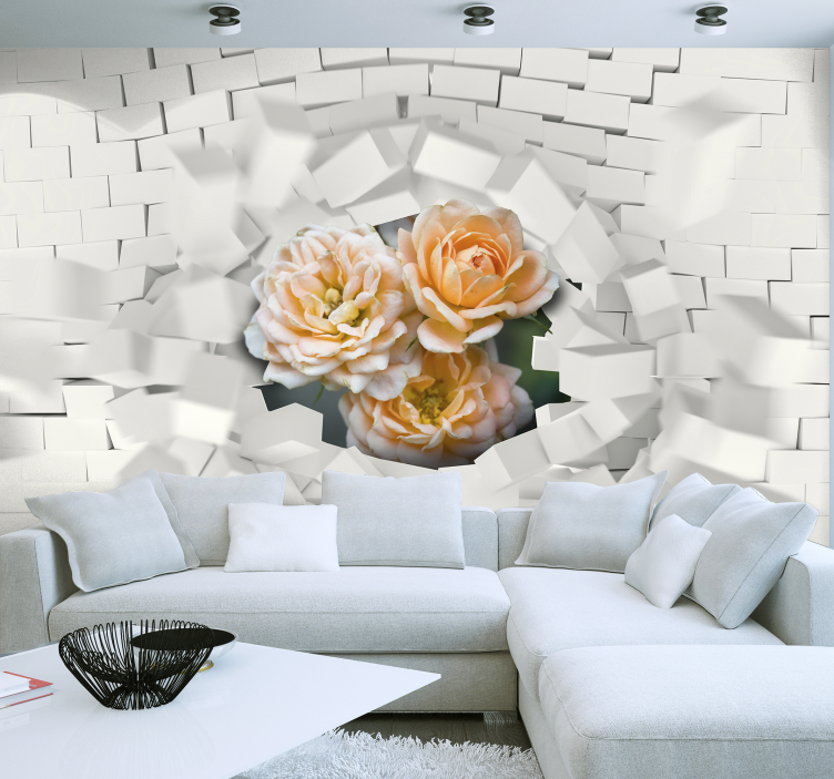 Mauer blume 3d duvar resmi - TenStickers