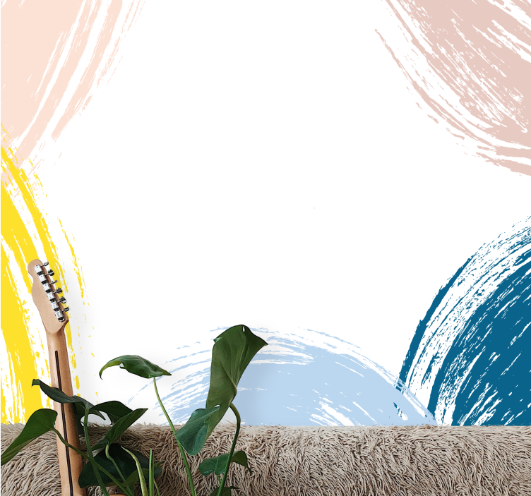 Minimal çalı darbeleri soyut duvar resim - TenStickers