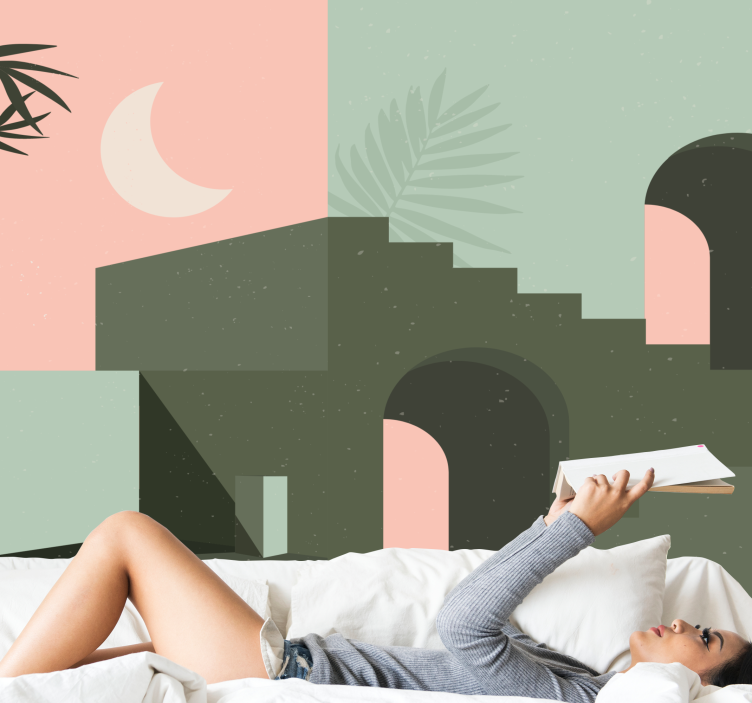 Modern duvar resim soyut geometrik kompozisyon - TenStickers