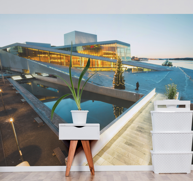 Modern mimari harikası şehir ve ülke duvar resim - TenStickers