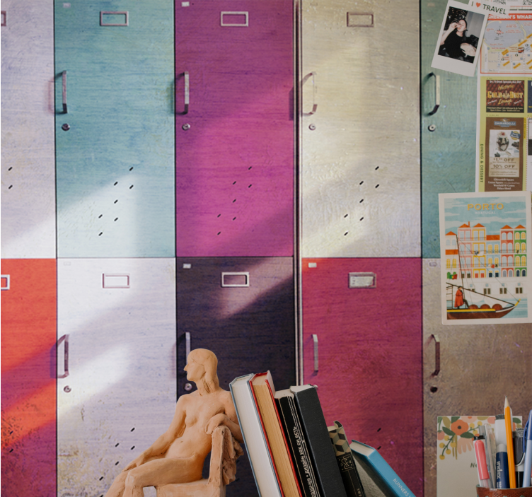 Müzik temalı duvar resim renkli dolap kapakları - TenStickers