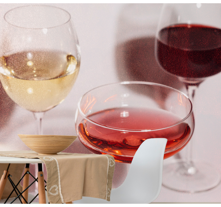 Müzik temalı duvar resim - Şık Şarap kadehleri - TenStickers