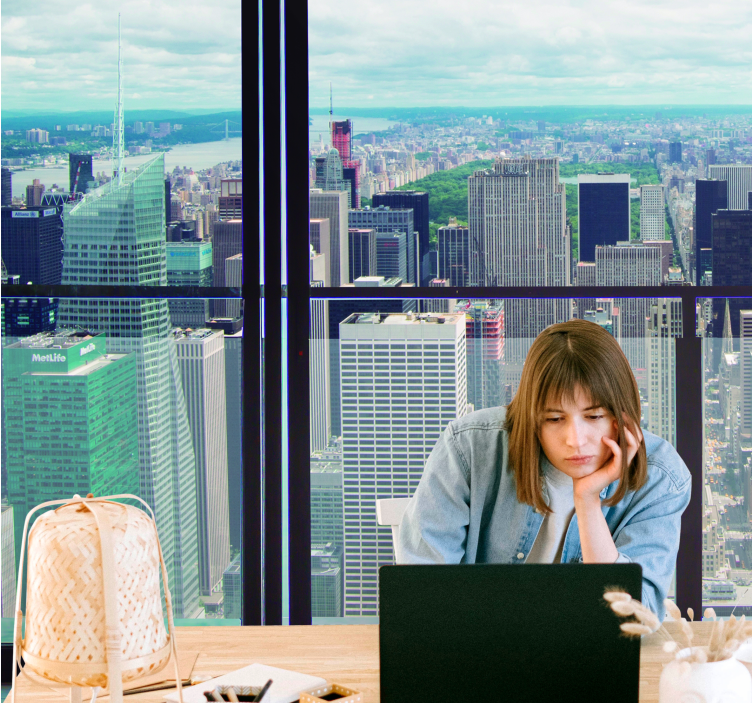 New york city skyline şehir ve ülke duvar resmi - TenStickers