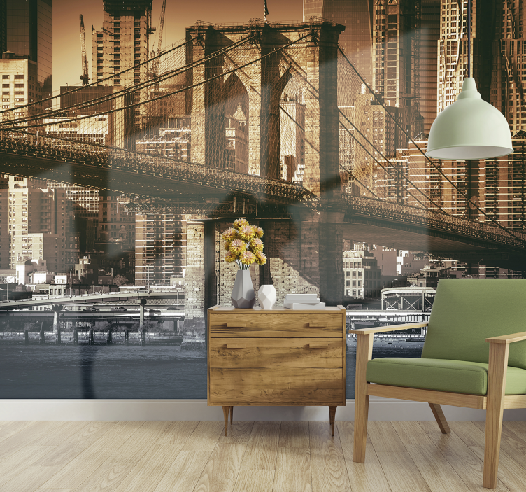 New york köprüsü fotoğraf duvar resmi - TenStickers