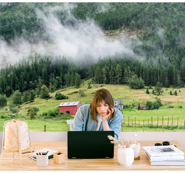 Norveç ormanı doğa duvar resim - TenStickers