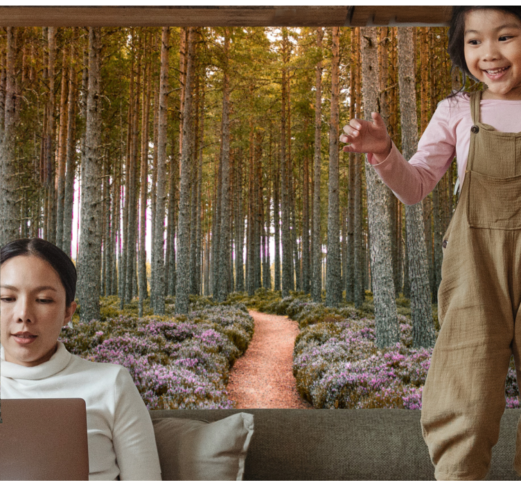 Orman yolu macerası doğa duvar resim - TenStickers