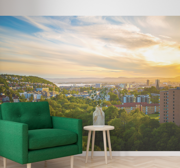 Oslo binalar duvar resmi - TenStickers