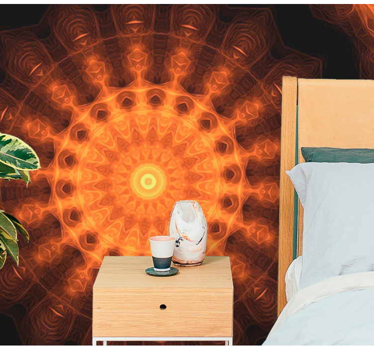 Parlak dairesel desen mandala duvar resim - TenStickers