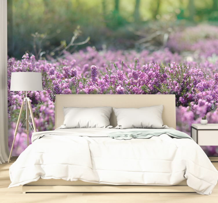 Pembe ağaçlar manzara duvar resmi - TenStickers