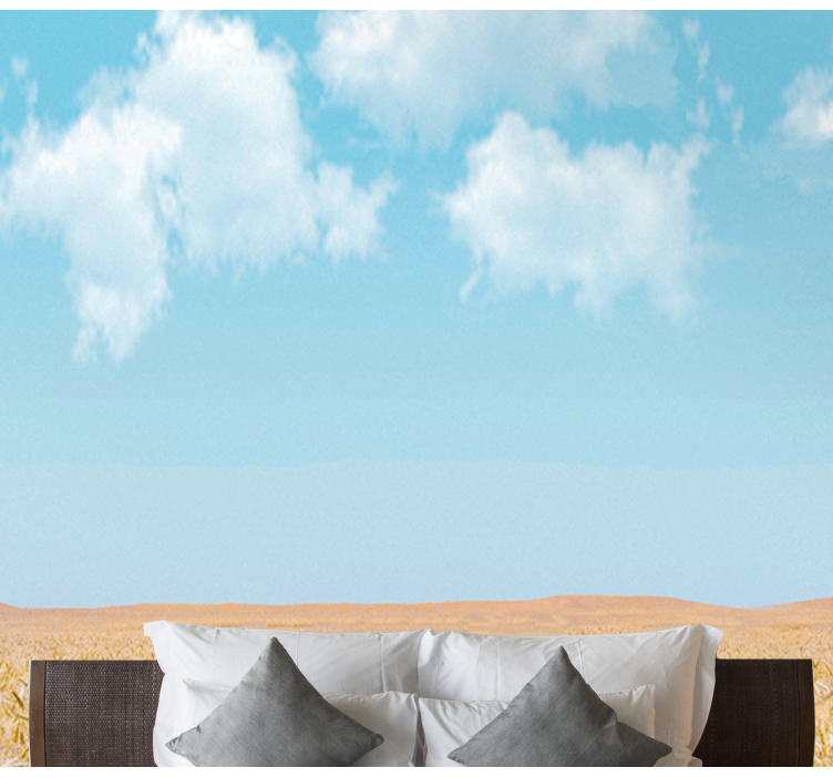 Polonya kırsal mavi gökyüzü doğa duvar resmi - TenStickers