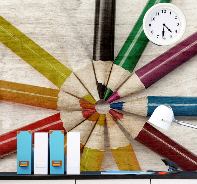 Renkli kalem düzeni İfade duvar resmi - TenStickers