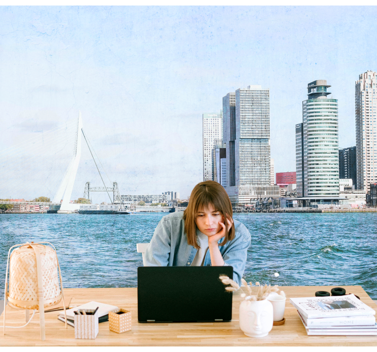 Rotterdam şehir manzarası duvar resmi - TenStickers