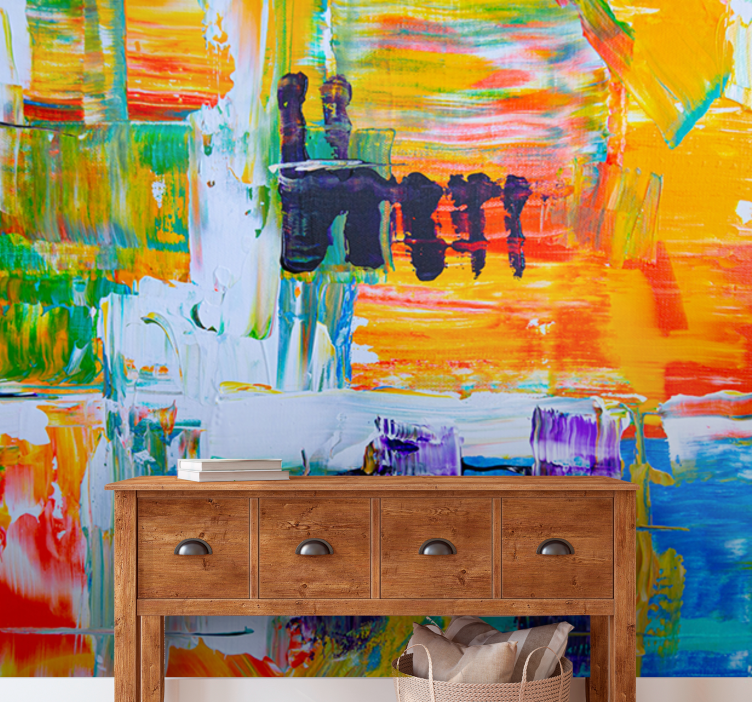 Sanat duvar resim - canlı soyut kompozisyon - TenStickers