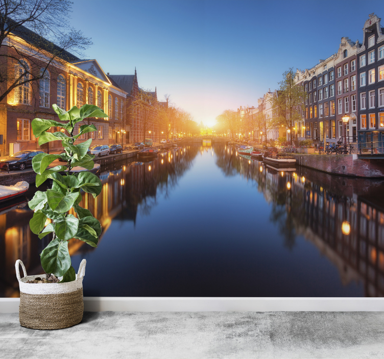 şehir duvar resmi amsterdam - TenStickers