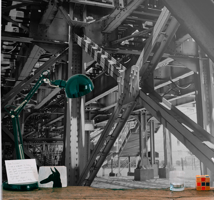 Şehir ve Ülke duvar resim - kentsel yapı tasarımı - TenStickers