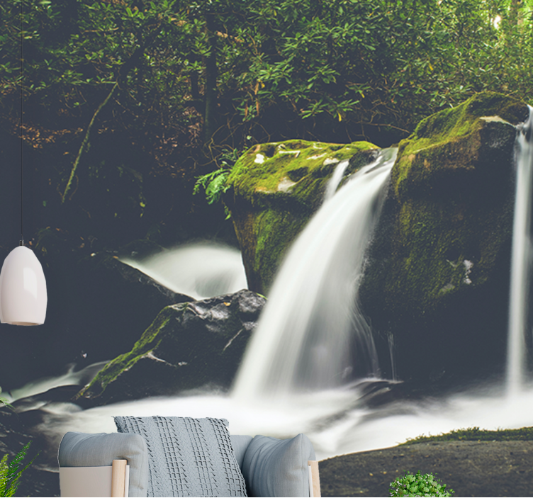 Şelale duvar resim - akıntılı Şelale manzarası - TenStickers