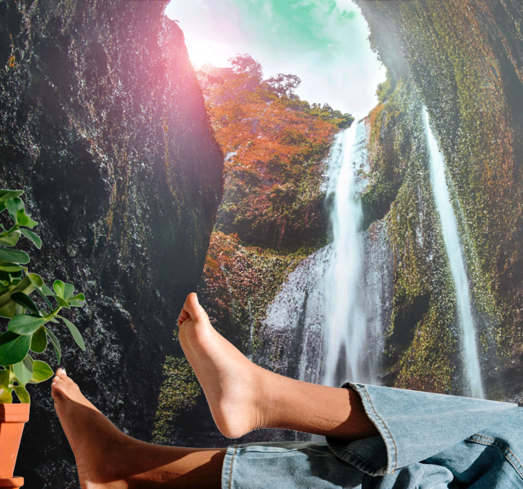 Şelale duvar resmi - görkemli Şelale manzarası - TenStickers