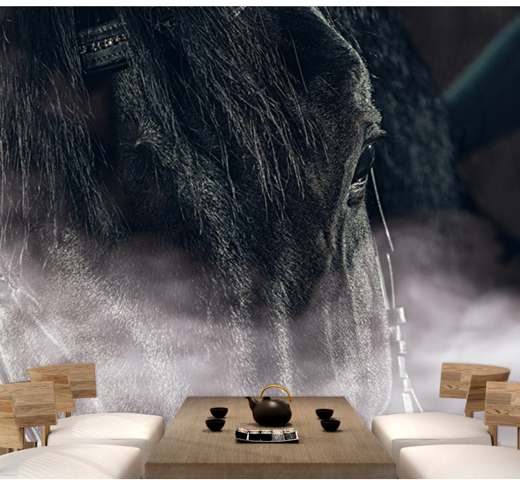 Sisten siyah at duvar resmi - TenStickers