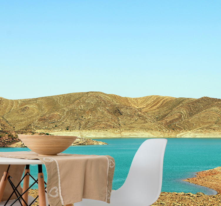 Su ile sahra çölü tasarımı duvar kağıdı - TenStickers