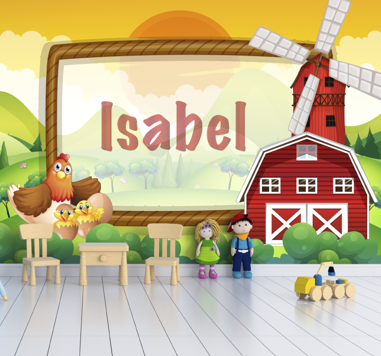 Tarım arazisi çerçeve özel duvar resmi - TenStickers