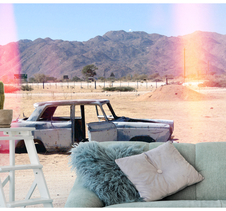 Terk edilmiş klasik araba araç duvar resim - TenStickers