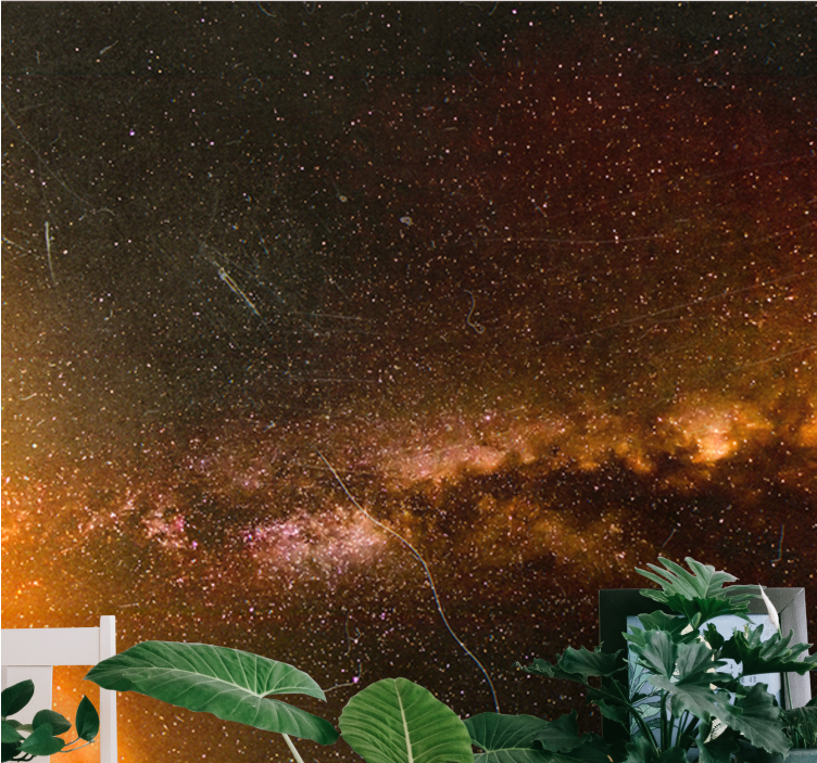 Uzay duvar resmi - kozmik galaksi işıltısı - TenStickers