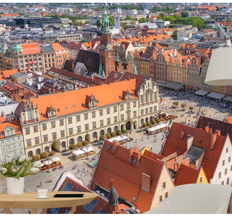 Wrocław yolu şehir duvar resmi - TenStickers