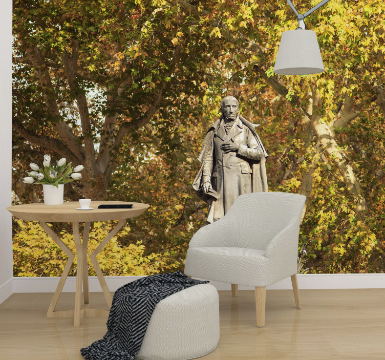 Yeşillikler arasında heykel insanlar duvar resim - TenStickers