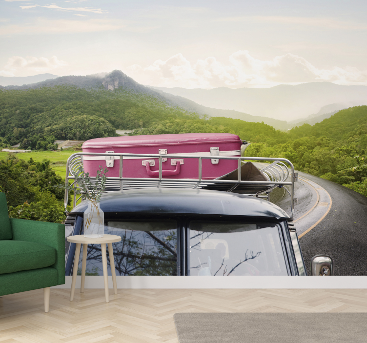 Yolda araba duvar resmi - TenStickers