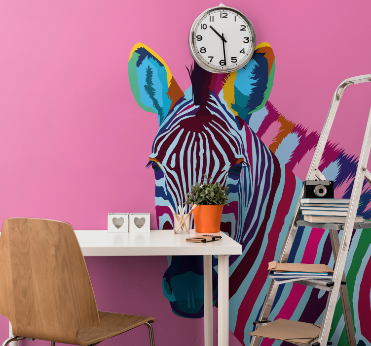Zebra pop art hayvan duvar resmi - TenStickers