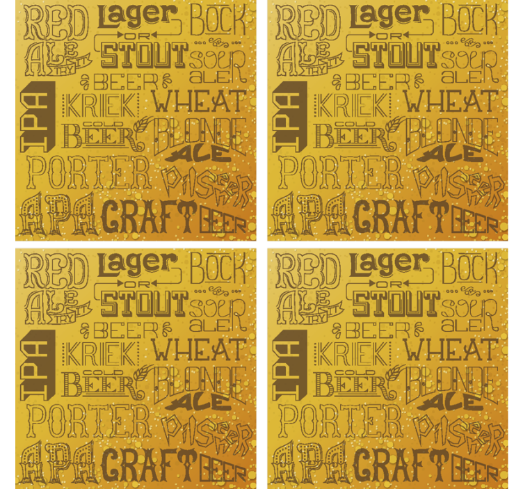Farklı bira türleri bar coaster - TenStickers