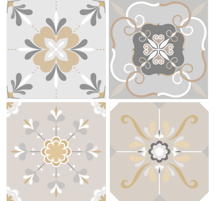 çiçek ilham kiremit coaster - TenStickers