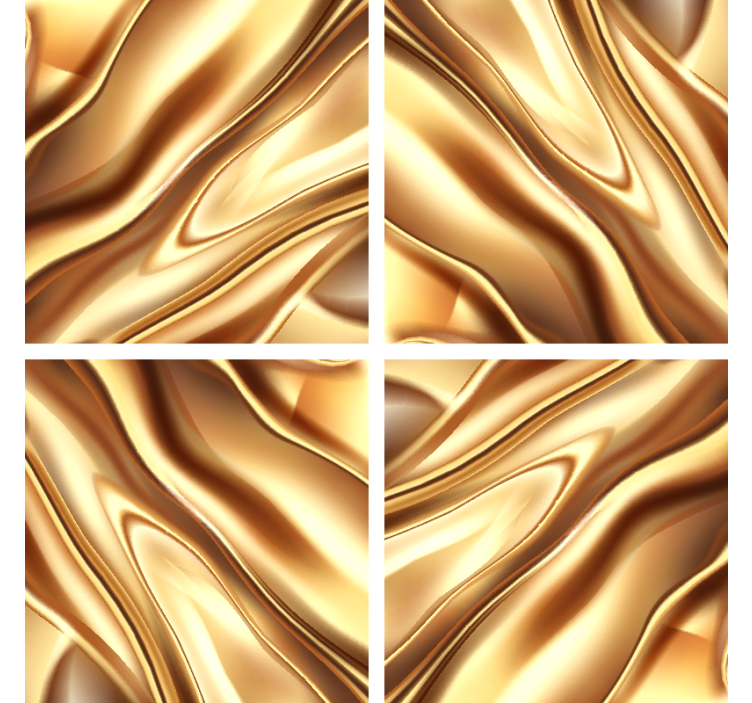 Altın metal efektli içecek altlığı - TenStickers